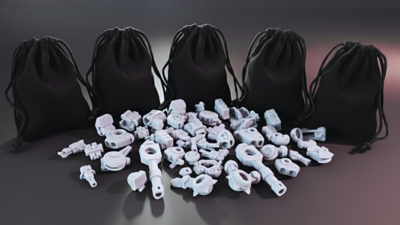 Libertas: Bash Bits - 5 Bags of Random Resin Parts for Kitbashing